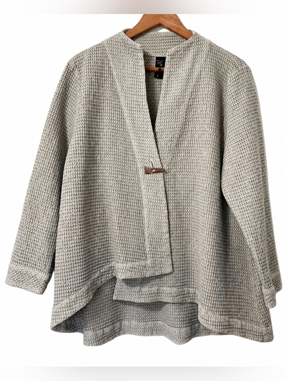 Light Sage/Gray Women's Waffle  Knit Wrap/Cardigan-Like New
